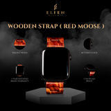 Wooden Strap ( Red Moose )