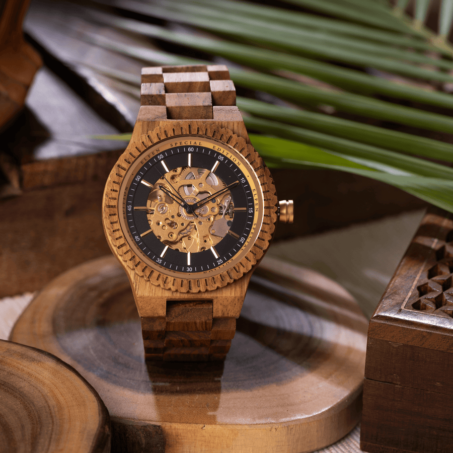 Special Edition (The Voyager) -  Fully Automatic - Elfen Watches - Wooden Watch